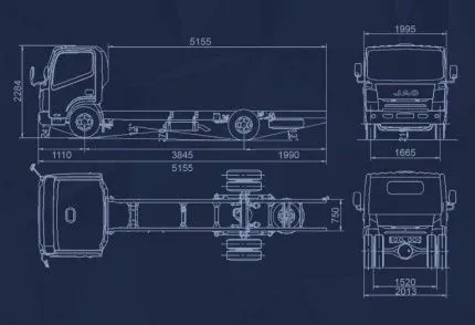 Бортовая платформа JAC N 75